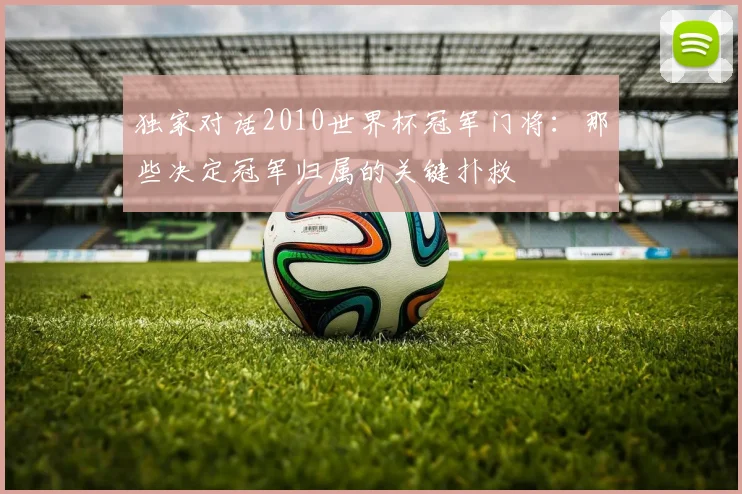 独家对话2010世界杯冠军门将:那些决定冠军归属的关键扑救